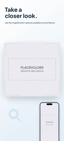 Clear Access magnifier reading screenshot template: five slides, exceptionally legible black, ivory and clear blue.