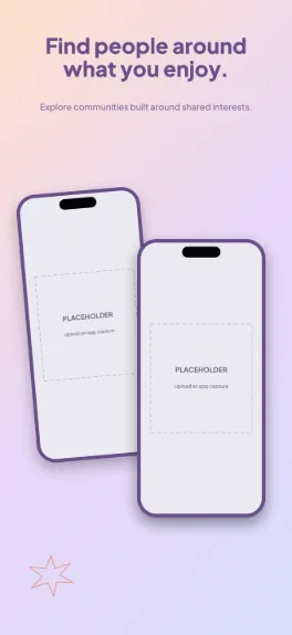 Good Company social screenshot template: five slides, warm lilac and coral with overlapping circles and ticket outlines.